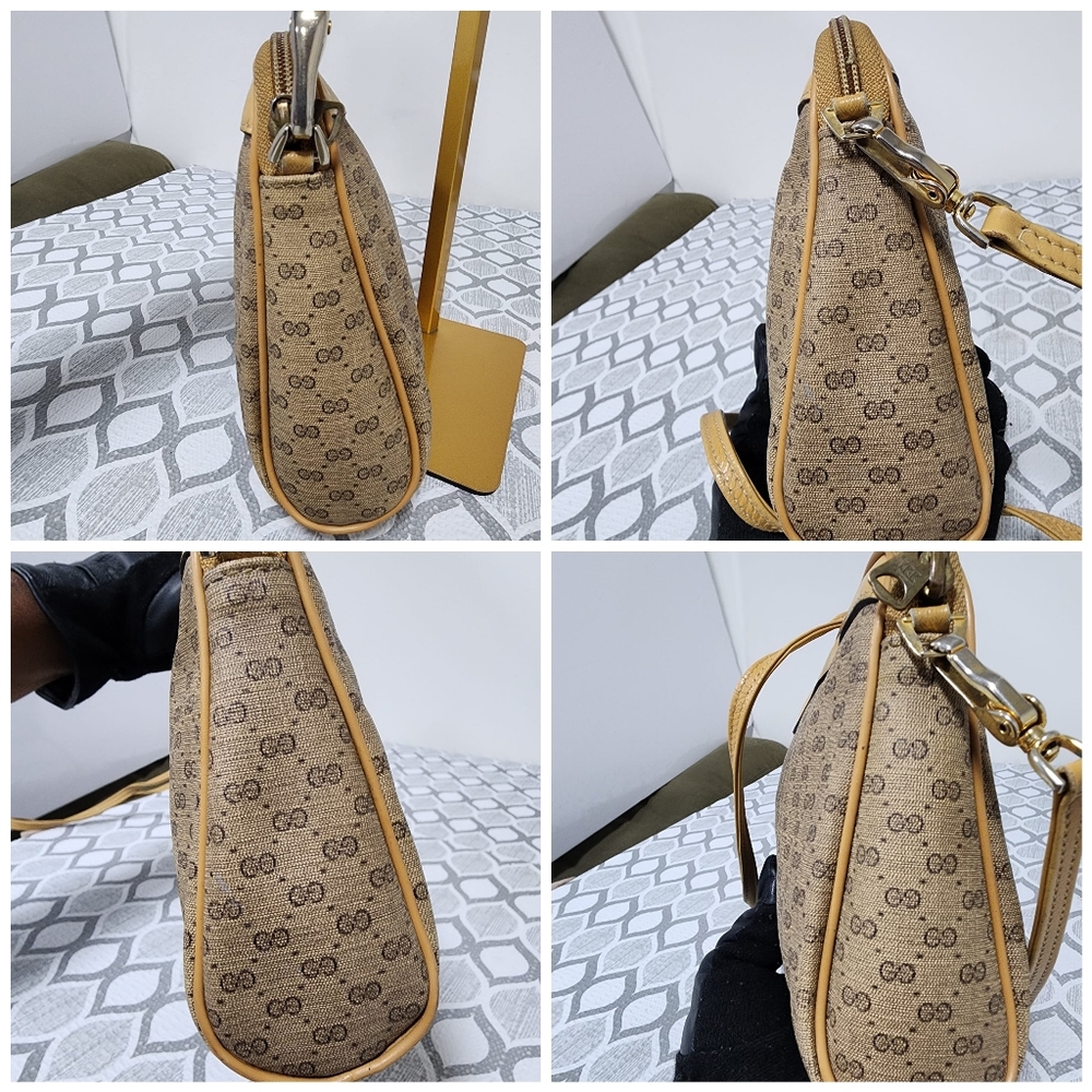 Gucci Vintage Interlocking G Shoulder Bag Brown/Beige - Picture 7 of 13